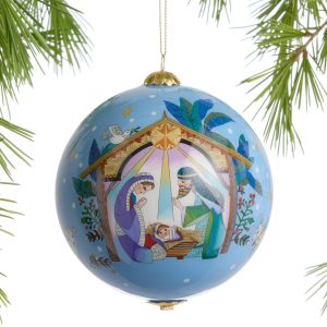 Traditional 2024 Li Bien Glass Ball Decoration – Nativity Scene from World Market