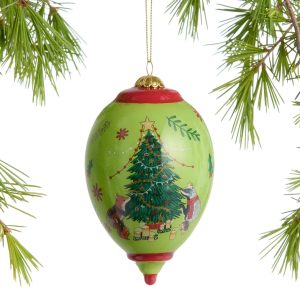 Li Bien Basic 2024 Animal Tree Glass Teardrop Decoration – World Market