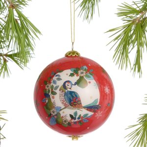 Li Bien Basic 2024 Glass Ball Decoration that includes Partridge and Pears – World Market